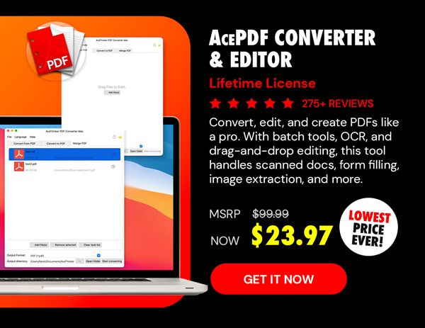 AcePDF Converter & Editor: Lifetime License