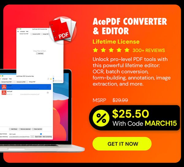 AcePDF Converter & Editor: Lifetime License