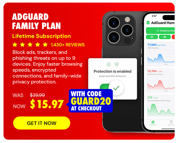 AdGuard Family Plan: Lifetime Subscription