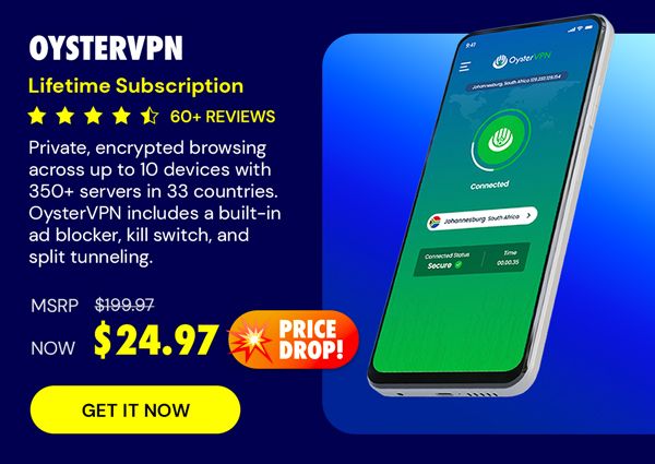 OysterVPN: VPN Lifetime Subscription