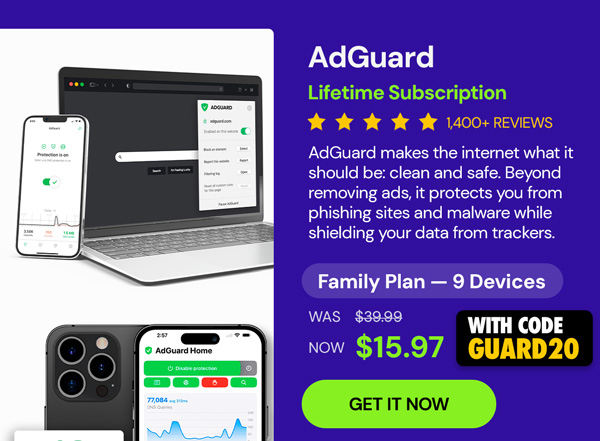 AdGuard Family Plan: Lifetime Subscription