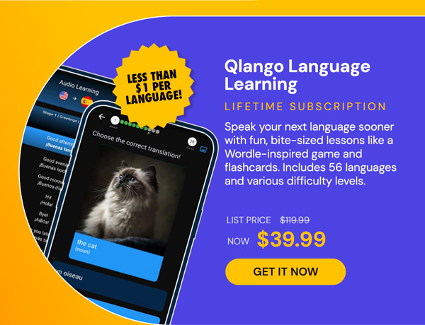 Qlango Language Learning: Lifetime Subscription (All Languages)
