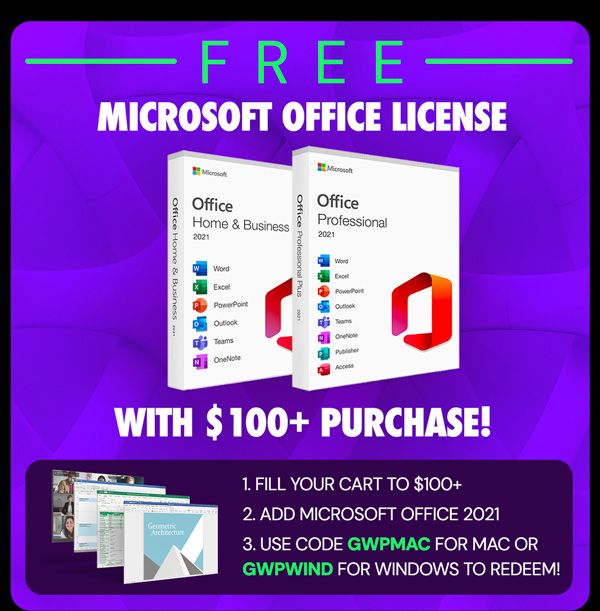 Free Microsoft Office License With $100+ Purchase!
