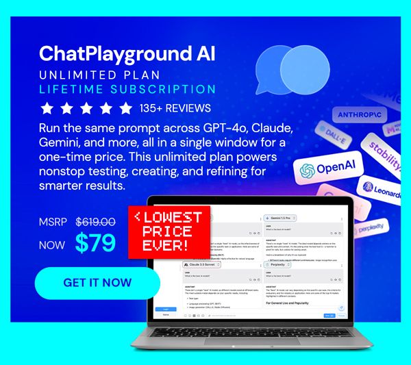 ChatPlayground AI: Lifetime Subscription (Unlimited Plan)