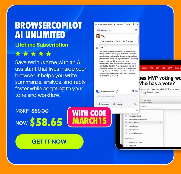 BrowserCopilot AI - Unlimited (Unlimited queries/month): Lifetime Subscription