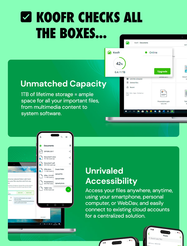 Koofr Cloud Storage: Lifetime Subscription (1TB)