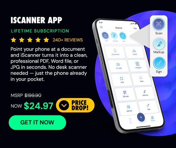 iScanner App: Lifetime Subscription