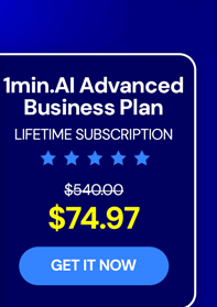 1minAI Advanced Business Plan Lifetime Subscription