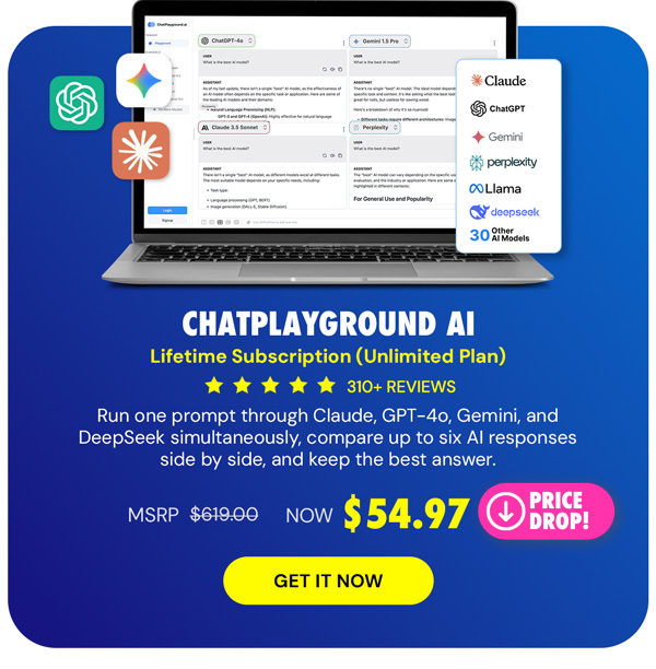 ChatPlayground AI: Lifetime Subscription (Unlimited Plan)