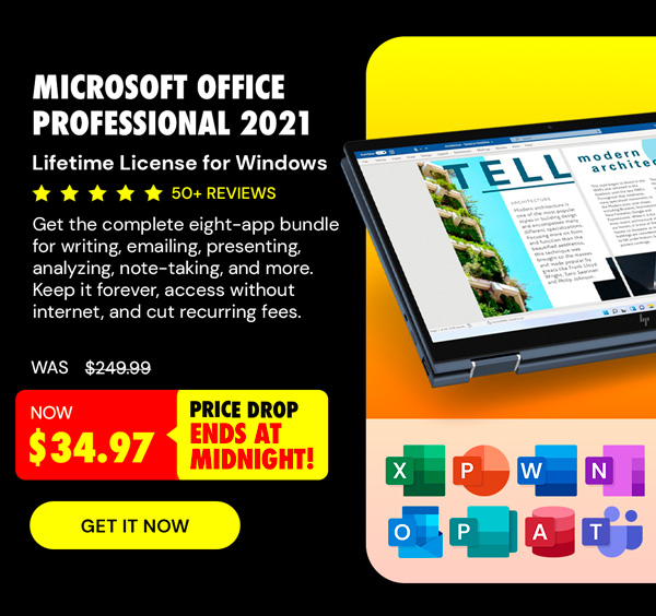 Microsoft Office Professional 2021 for Windows: Lifetime License (Non Binding)