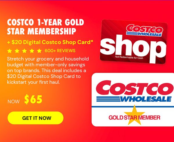 Costco 1-Year Gold Star Membership + $20 Digital Costco Shop Card