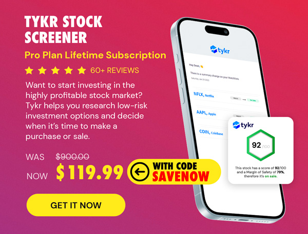 Tykr Stock Screener: Premium Plan Lifetime Subscription