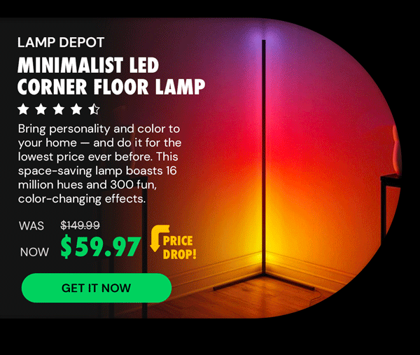 Lamp Depot Minimalist LED Corner Floor Lamp