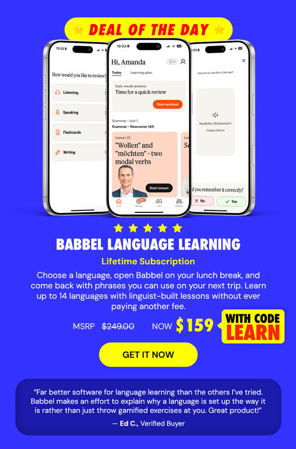 Babbel Language Learning: Lifetime Subscription (All Languages)