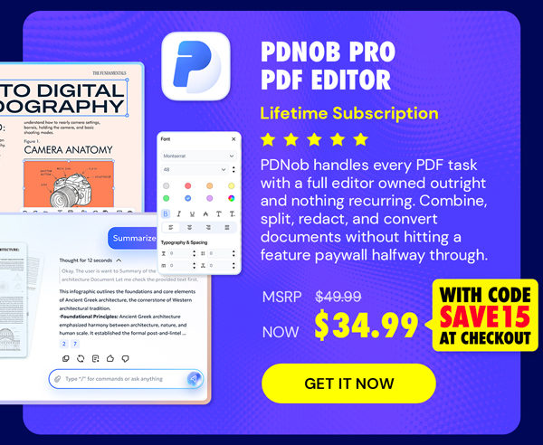 PDNob Pro PDF Editor: Lifetime Subscription