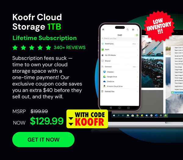 Koofr Cloud Storage: Lifetime Subscription (1TB)