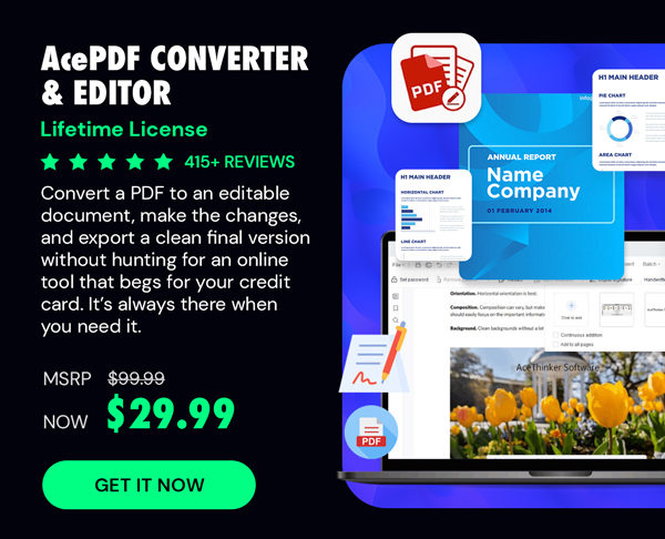 AcePDF Converter & Editor: Lifetime License