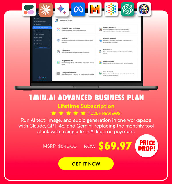1minAI Advanced Business Plan Lifetime Subscription