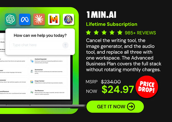 1minAI: Lifetime Subscription