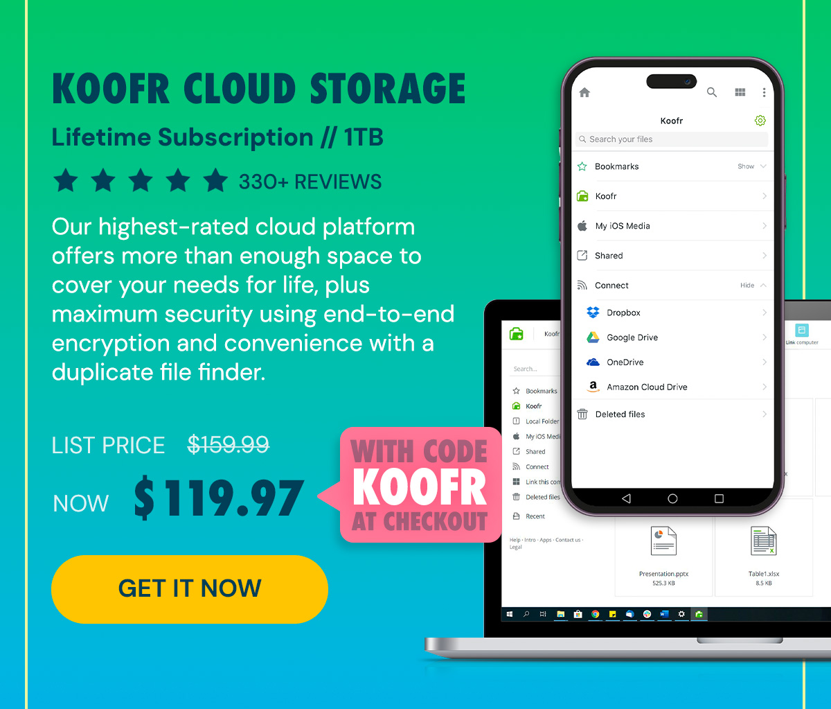 Koofr Cloud Storage: Lifetime Subscription (1TB)