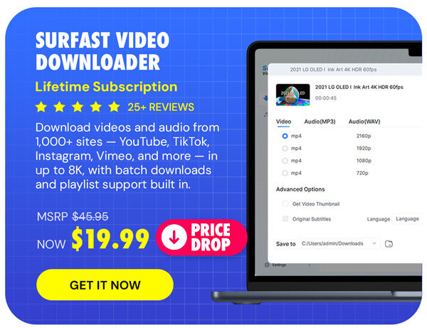 SurFast Video Downloader: Lifetime Subscription