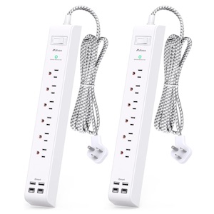 Power Strip Surge Protector (2-Pack)