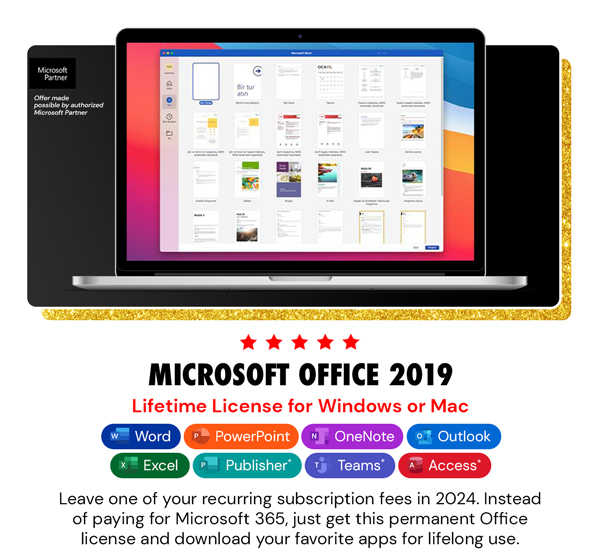 Microsoft Office 2019 for Windows or Mac