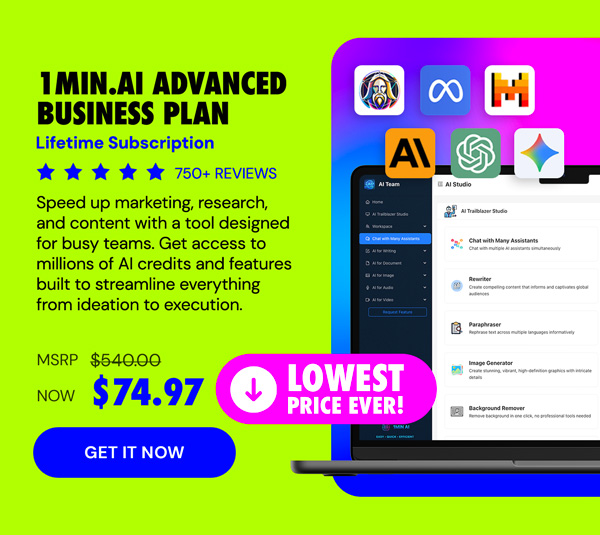 1minAI Advanced Business Plan Lifetime Subscription