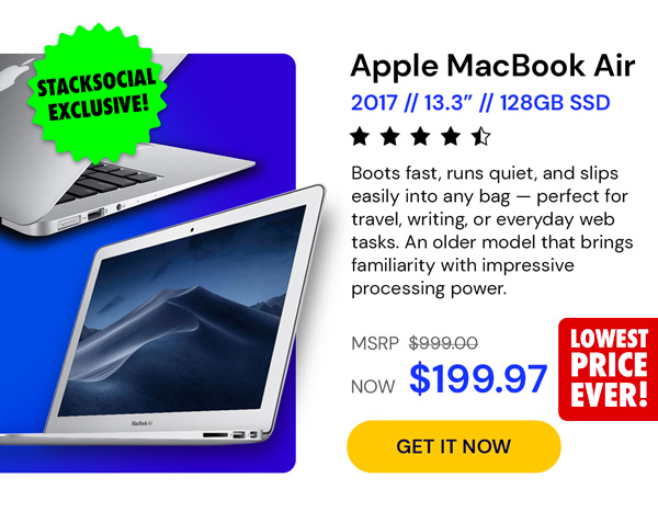 StackSocial Exclusive: Apple MacBook Air 13.3