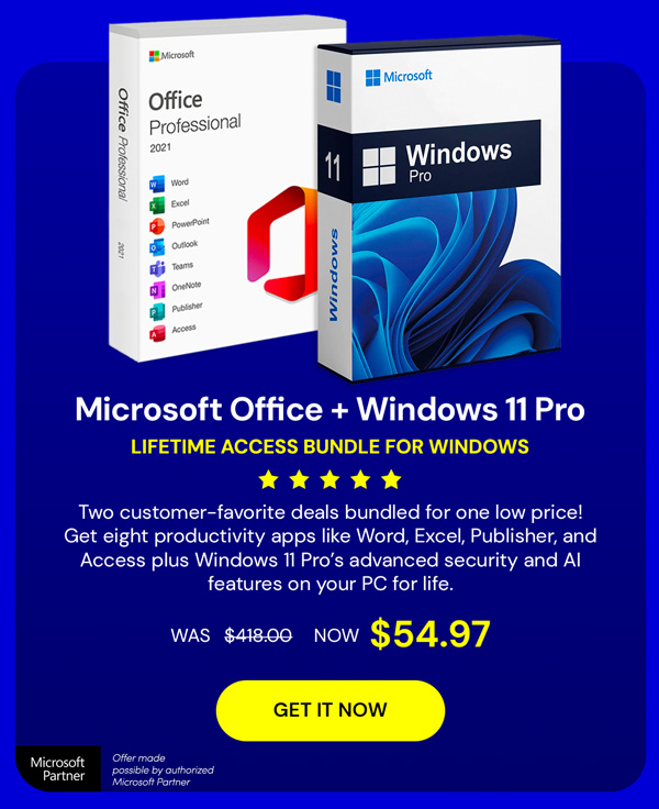 The Ultimate Microsoft Office Professional 2021 for Windows: Lifetime License + Windows 11 Pro Bundle