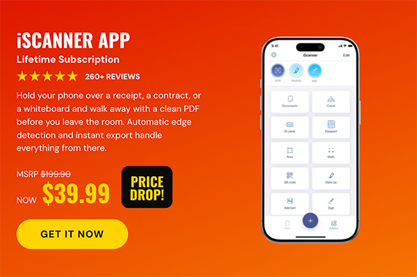 iScanner App: Lifetime Subscription