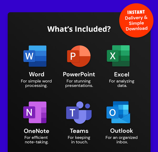 Microsoft Office Professional 2021 for Windows: Lifetime License