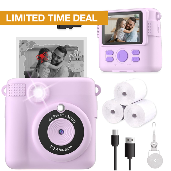 Instant Print Camera for Kids