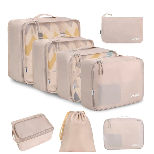 BAGAIL 8-Piece Packing Cubes for Travel