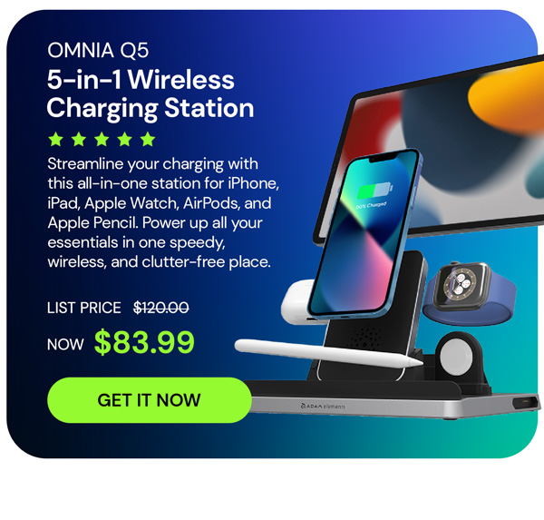 Adam Elements OMNIA Q5 5-in-1 Wireless Charging Station