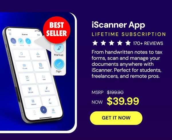 iScanner App: Lifetime Subscription