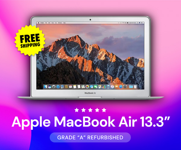 Apple MacBook Air 13.3" (2017) 1.8GHz i5 Core 8GB RAM 128GB - Silver (Refurbished)