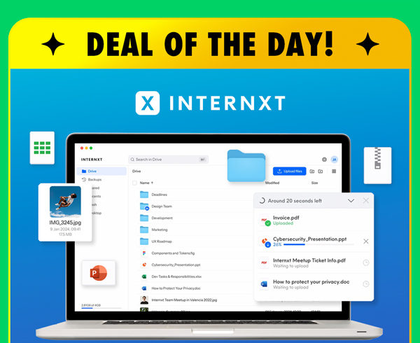 Internxt Cloud Storage Lifetime Subscription: 10TB Plan