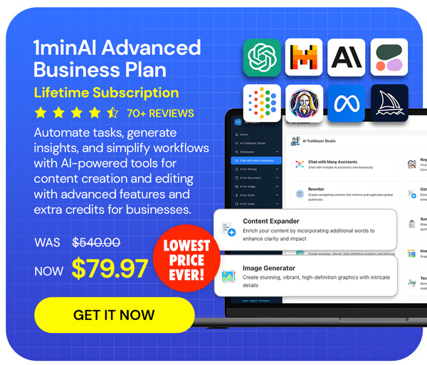 1minAI Advanced Business Plan Lifetime Subscription