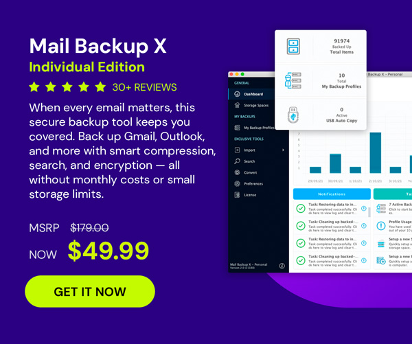 Mail Backup X Individual Edition