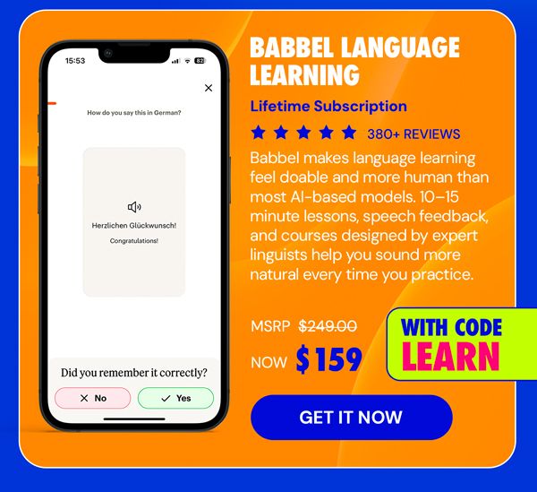 Babbel Language Learning: Lifetime Subscription (All Languages)