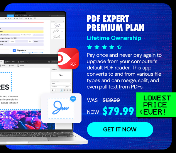 PDF Expert Premium Plan: Lifetime Ownership