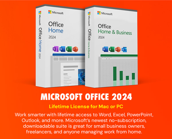 Microsoft Office 2024 Home or Home & Business for Mac or PC Lifetime License