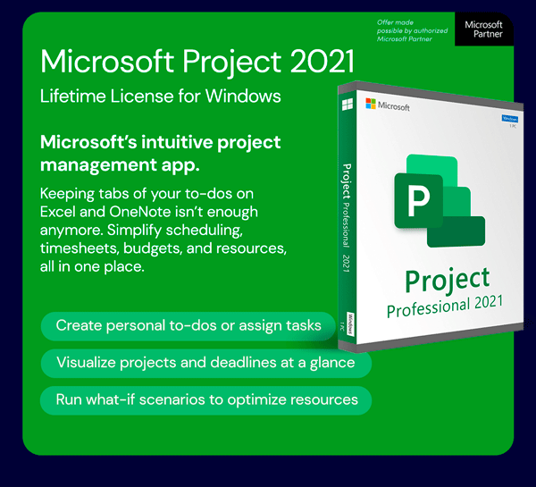 Microsoft Project 2021 Professional: Lifetime License for Windows