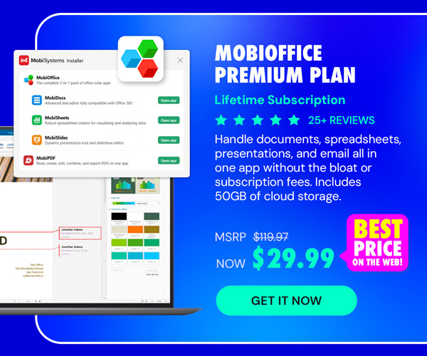 MobiOffice Premium Plan Lifetime Subscription