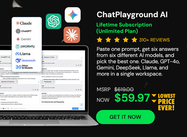 ChatPlayground AI: Lifetime Subscription (Unlimited Plan)