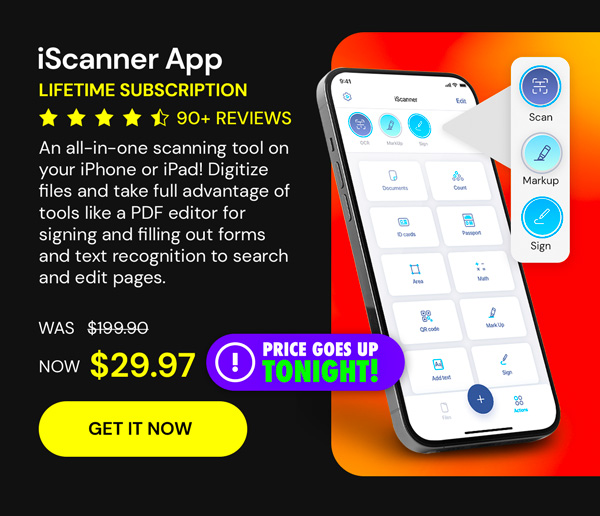 iScanner App: Lifetime Subscription