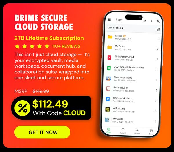 Drime Secure Cloud Storage Lifetime Subscriptions