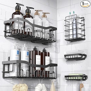 Adhesive Shower Caddy (5-Pack)