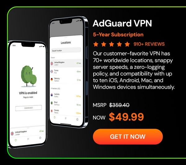 AdGuard VPN: 5-Yr Subscription